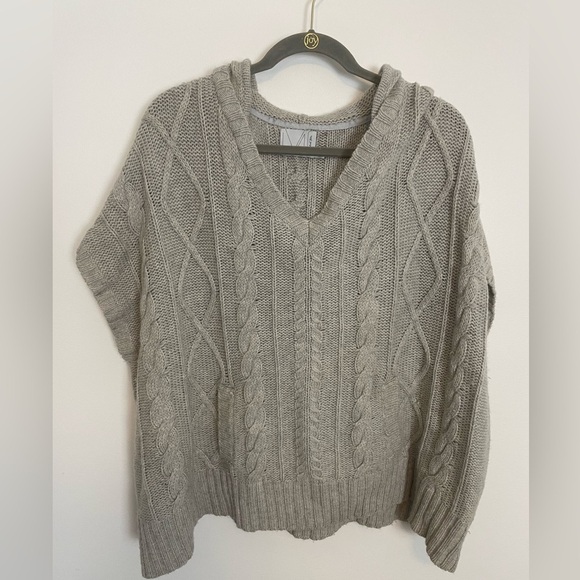 Michael Stars Oversized Hooded Sweater 2 - Picture 2 of 6